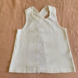Madewell Ottoman Jacquard Cross-Back Ivory Creme Tank Top Size XXS